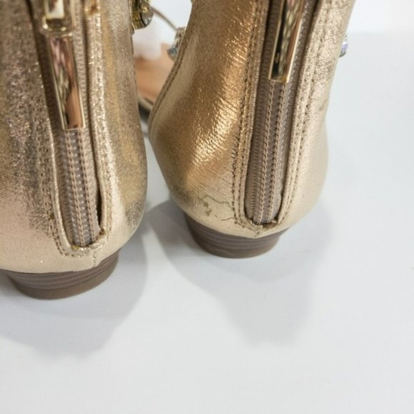 Thalia Sodi Irina Bling Flat Sandals Gold Shimmer -7.5 - Picture 5 of 5